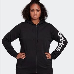 Adidas women’s black zipper sweater
